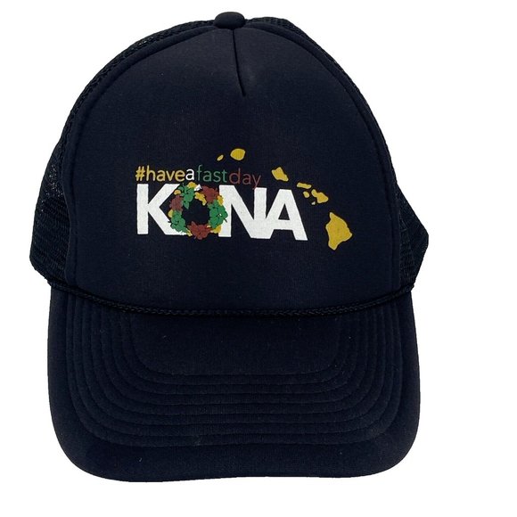 Have a Fast Day Kona Baseball Trucker Hat Snapback by Otto Hawaii Islands Black - Picture 2 of 9